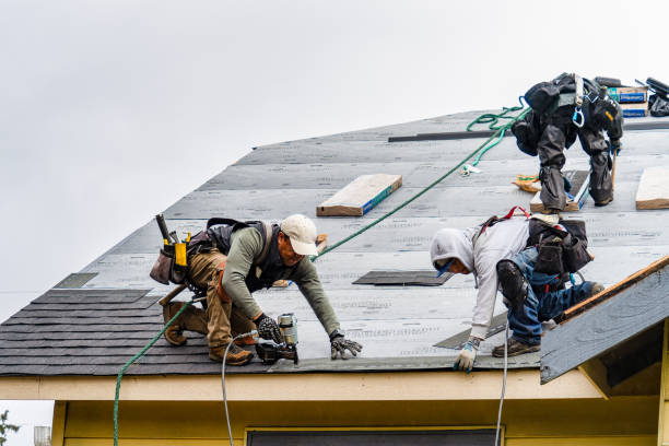 Professional Gutter Installation technician working in Halfway, OR